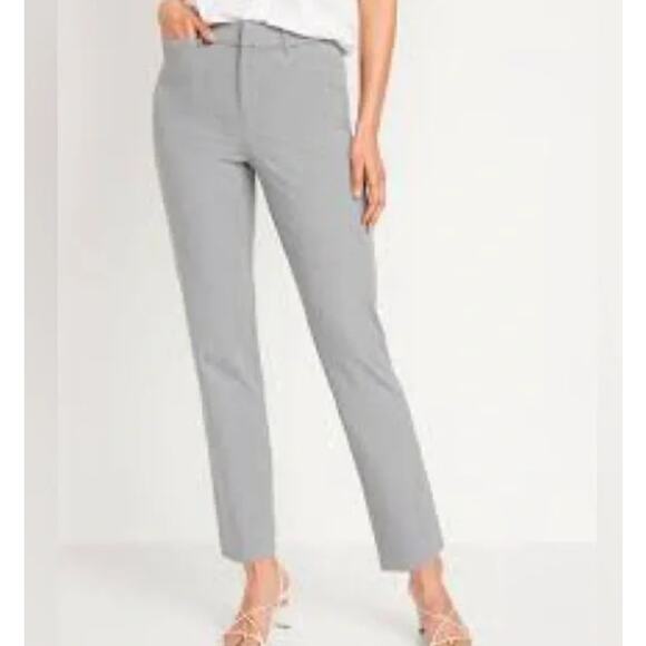Old Navy Pants - Old Navy High Rise Pixie Ankle Pants Light Heather Gray Sz 16 NWT